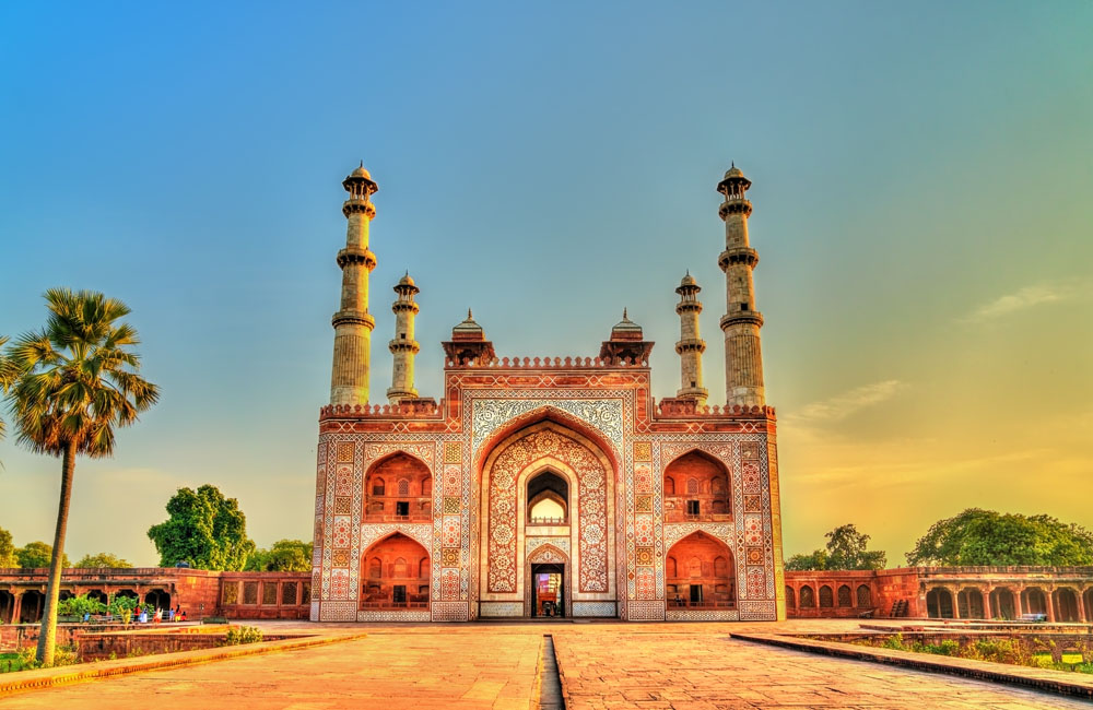 South Gate of Sikandra Fort in Agra - Uttar Pradesh State of India